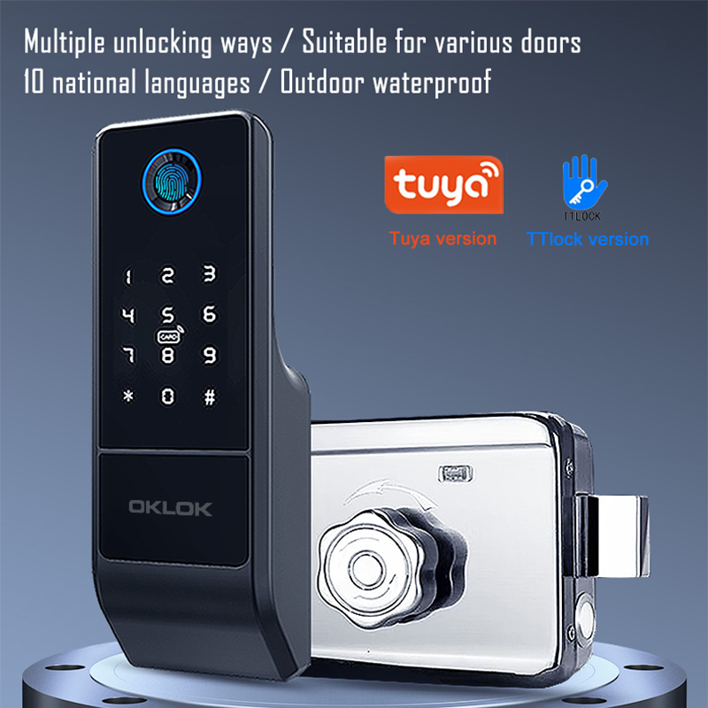 Wifi Outdoor Waterproof Door Lock Ttlock Fingerprint Digital Lock With Remote Control Electronic Door Lock For Entrance