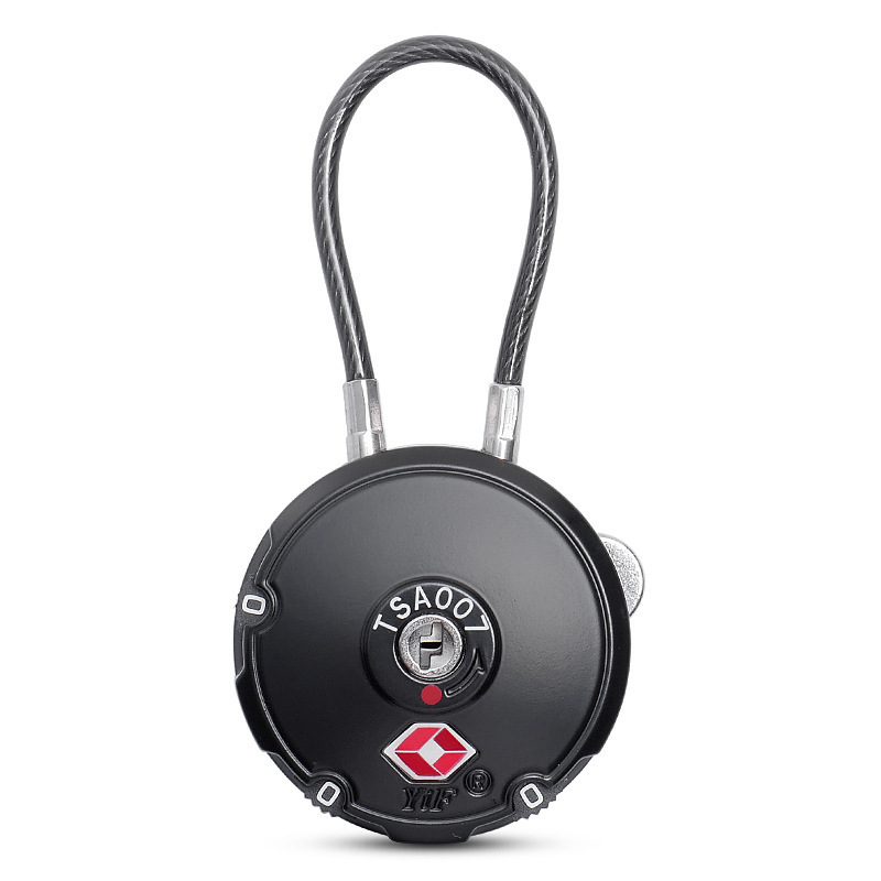 Tsa007 Baggage Tsa Approved Customs Lock Combination Round Code Three Digit Code Lock Padlock Tsa Padlock