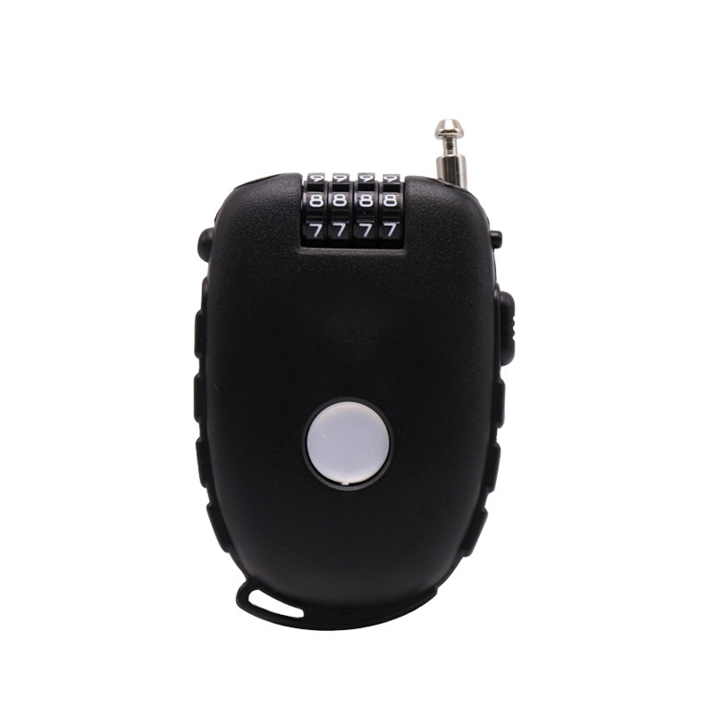 High Quality Retractable Cable Lock Adjustable Wire Combination 4 Digits Password Scooter Motorcycle Safe Lock Xmm-8811