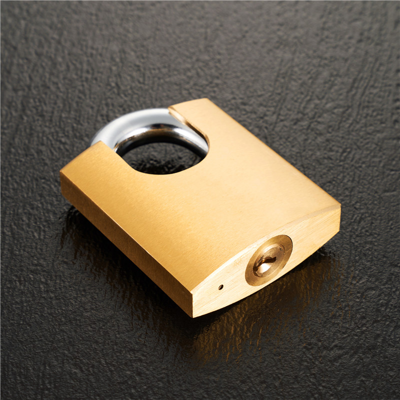 New Arrival Multiple Size Fine Workmanship Factory Price Anti Theft Half-shackle Armored Computer Brass Brass Padlock