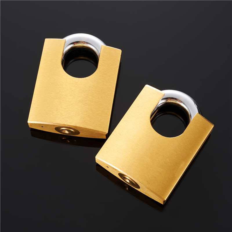 New Arrival Multiple Size Fine Workmanship Factory Price Anti Theft Half-shackle Armored Computer Brass Brass Padlock