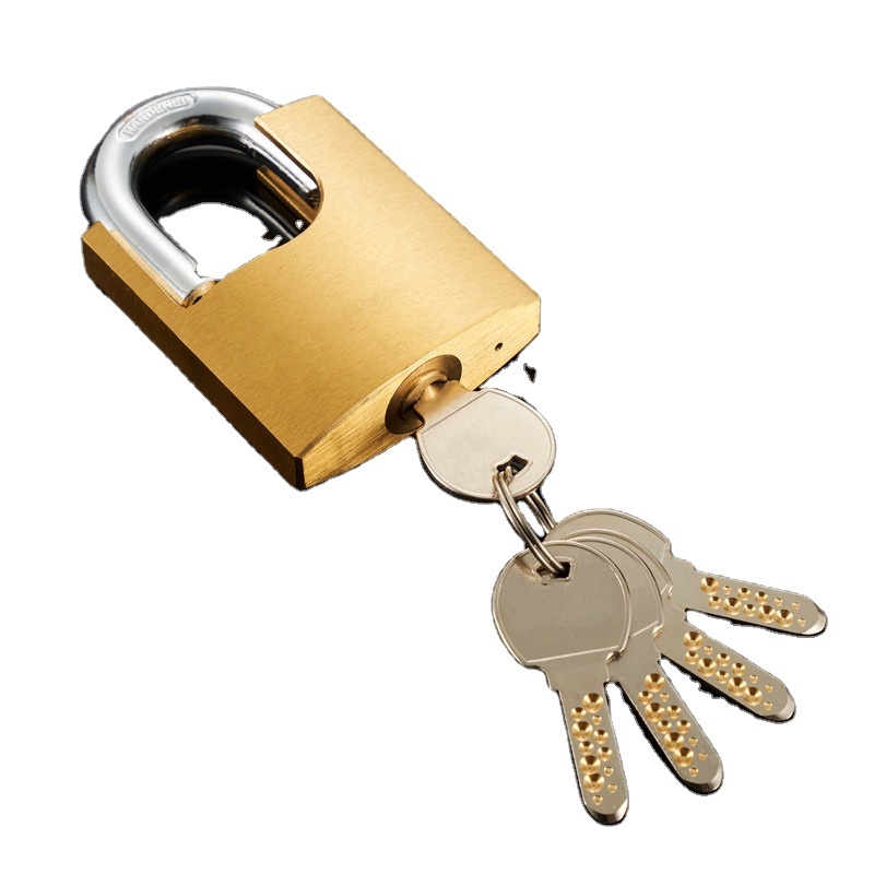 New Arrival Multiple Size Fine Workmanship Factory Price Anti Theft Half-shackle Armored Computer Brass Brass Padlock