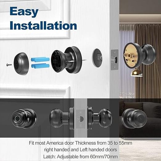 Door Knob Fingerprint Door Lock Lock With App Control Door Lock For Home