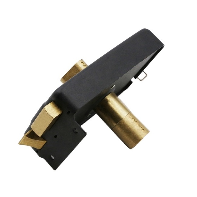 Mexico Security Door Brass 3 Round Lock Deadlock Gate Lock Surface Mounted With Long Throw Door Locks