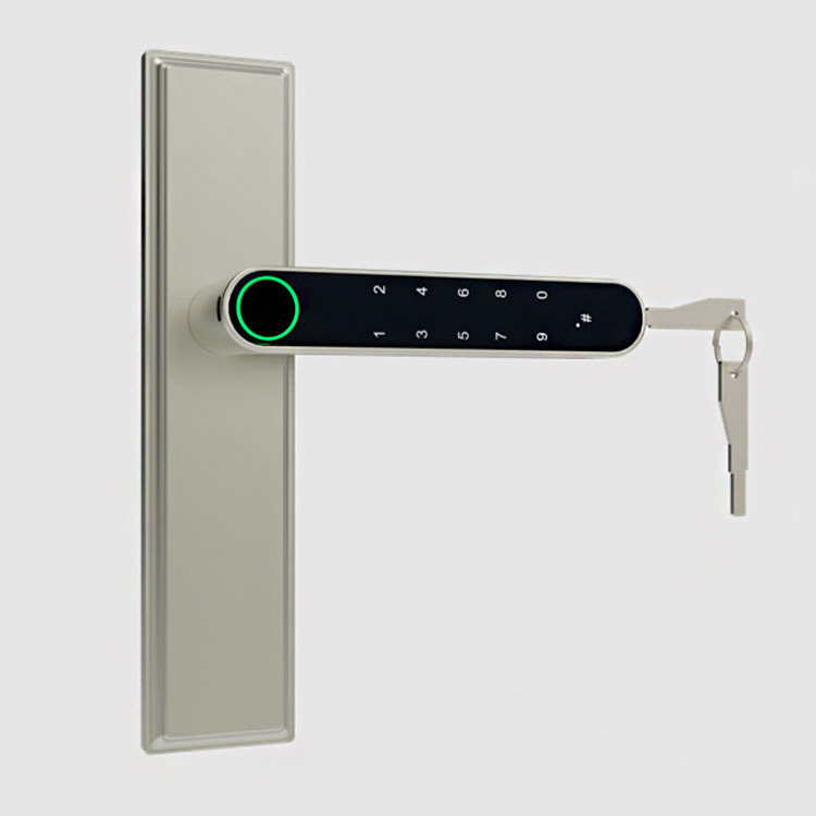 Zinc Alloy 60 Or 70mm Adjustable Tubular Latch Digital Biometrics Fingerprint Password Code Number Smart Door Lock For Wood Door