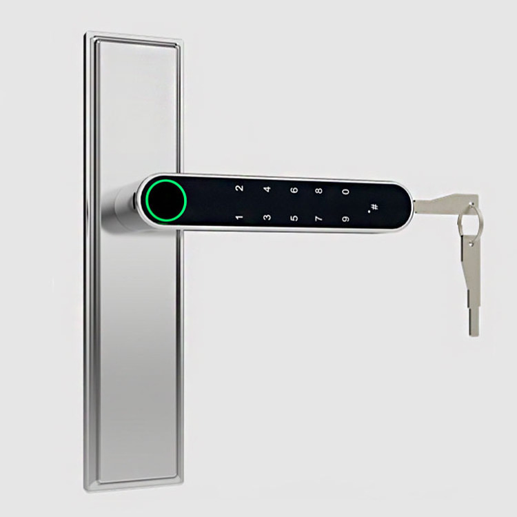 Zinc Alloy 60 Or 70mm Adjustable Tubular Latch Digital Biometrics Fingerprint Password Code Number Smart Door Lock For Wood Door