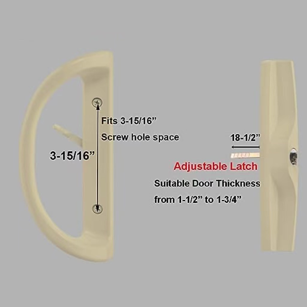 New Design Security Door Lock Sliding Patio Door Handle Set With Key Cylinder And Mortise Lock For Push Door Easily