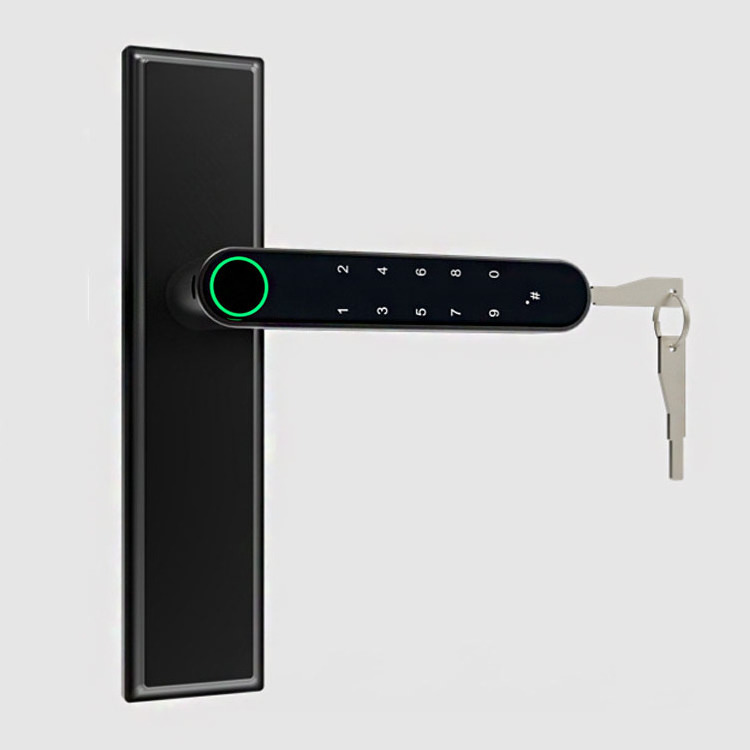 Zinc Alloy 60 Or 70mm Adjustable Tubular Latch Digital Biometrics Fingerprint Password Code Number Smart Door Lock For Wood Door