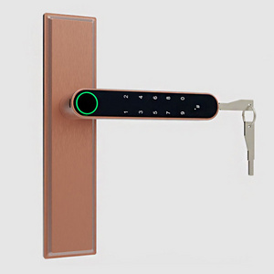 Zinc Alloy 60 Or 70mm Adjustable Tubular Latch Digital Biometrics Fingerprint Password Code Number Smart Door Lock For Wood Door