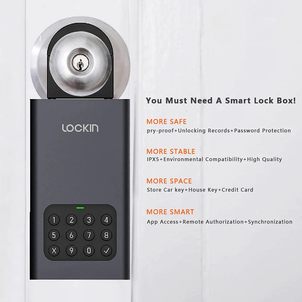 Loock L1 Waterproof Safe Lock Box App Connected Storage Wall Mounted Remote Password Control Large Lockbox