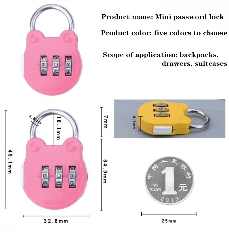 Luggage Travel Digit Number Code Lock Combination Padlock Safe Lock For Gym Digital Locker Suitcase Drawer Lock Hardware