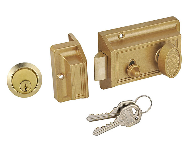 2023 Home Door Lock With  Gold Zinc Alloy Or Iron Security Locks And  Rim Locks Suitable 35-55mm  For Entrance And Building