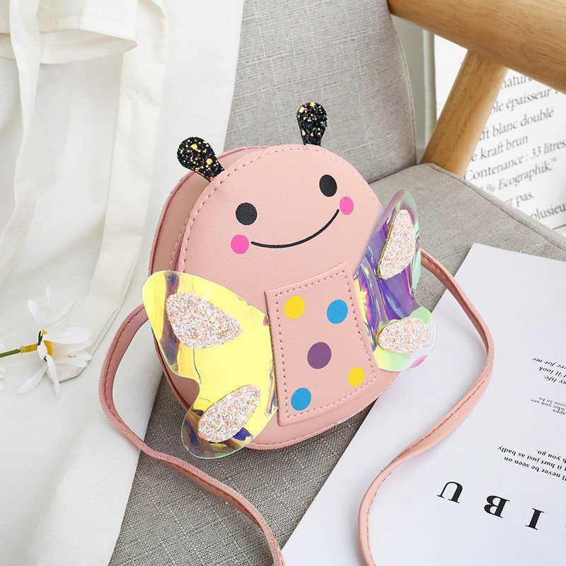 Lovely Cartoon Style Fashion Butterfly Girls Purse Zero Wallet Cute Things Kids Children's Single Shoulder Bag