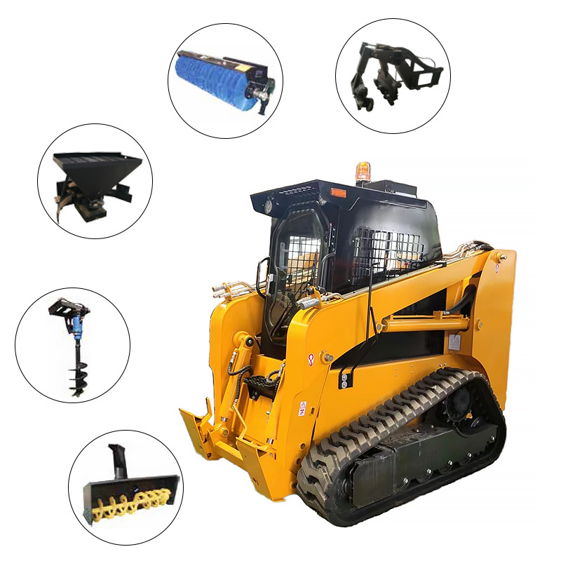 mini 500kg 400kg cheap diesel mini skid steer loaders mini skidsteer wheel loader for sale