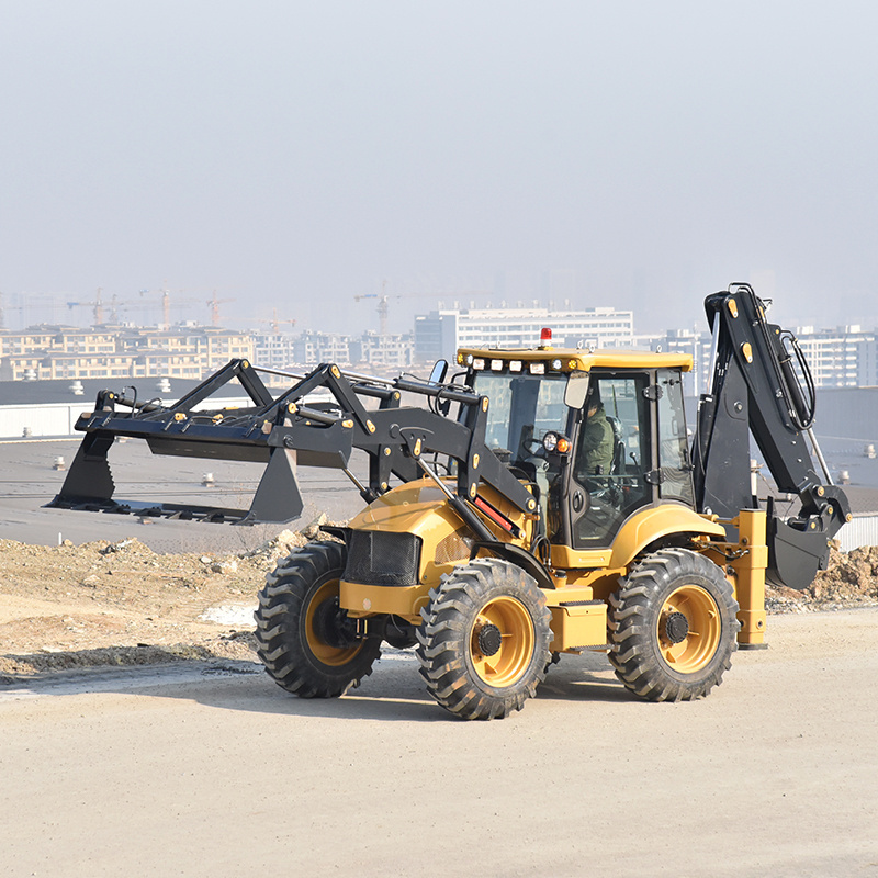 Mini 4x4 Backhoe Excavator Compact Tractor with Loader and Backhoe 5 Ton Rated Load Used Wheel Loader backhoe loader