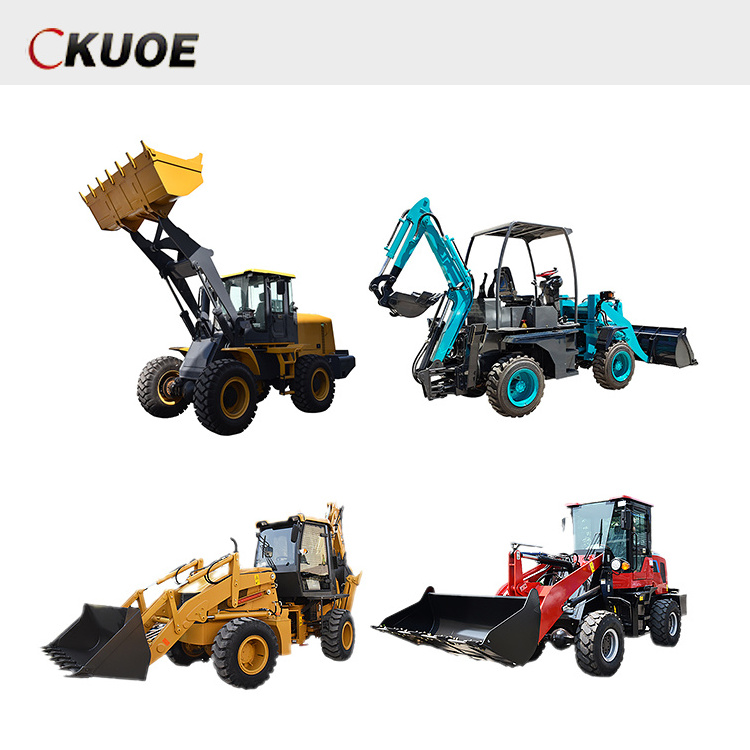 Mini Loader 4WD Tractor with Front End Loader and Backhoe Mini Tractors with best price small Backhoe Loader