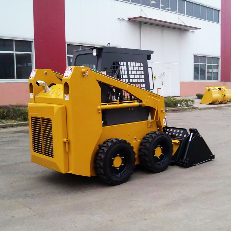 High Efficiency Mini Skid Steer Loader with Tracked Small Tracked Snow Plow Unique Operating Skid Steer Loader