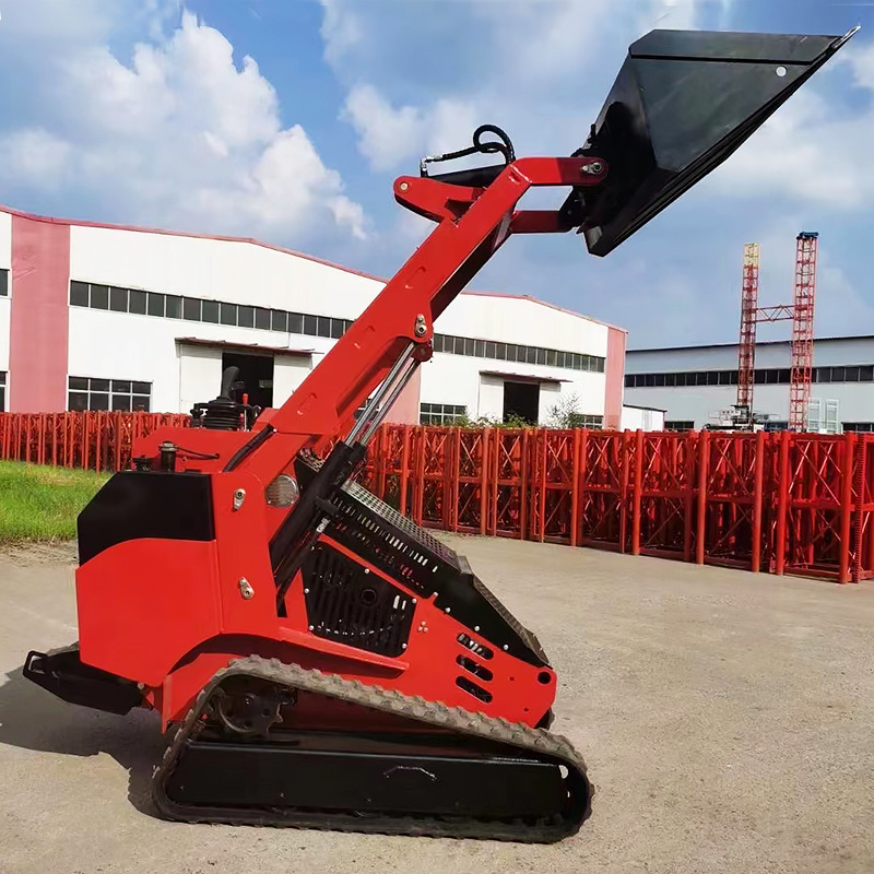 High Efficiency Mini Skid Steer Loader with Tracked Small Tracked Snow Plow Unique Operating Skid Steer Loader