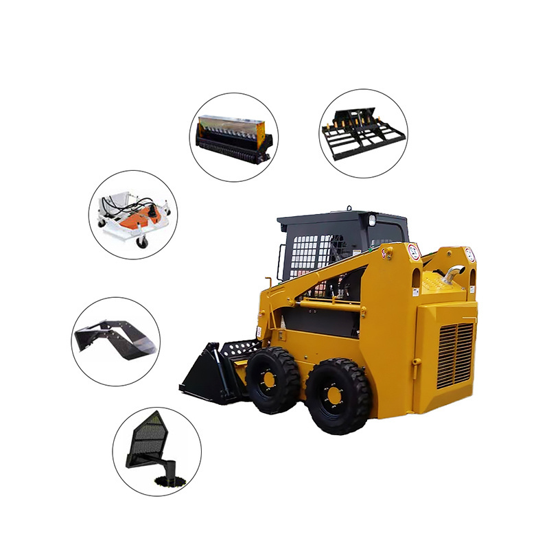 Mini loader skid steer snow blower attachments 750kg 850kg 950kg 60hp skid steer loader for sale