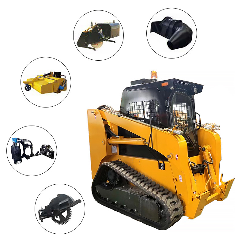 mini 500kg 400kg cheap diesel mini skid steer loaders mini skidsteer wheel loader for sale