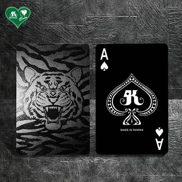 Black background Hidden Series with special Varnish Graphic Poker Playing Card