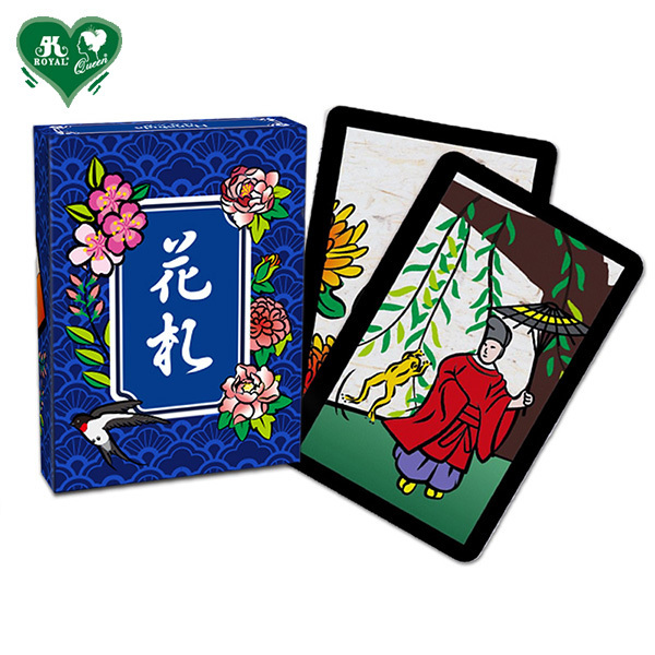 Japanese Famous Board Game Hanafuda Plastic Flower Playing Cards