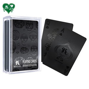 Black Design Halloween Plastic Playing Cards Poker Card