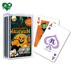 Full Color Cartoon Design Halloween Theme Plastic Playing Cards