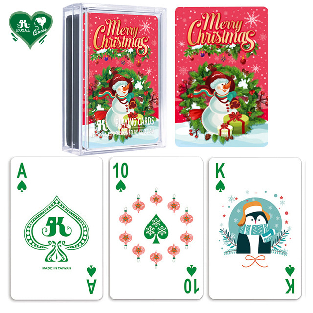 Christmas Full Color Printing Custom Design Accept Poker Gift Playing Cards