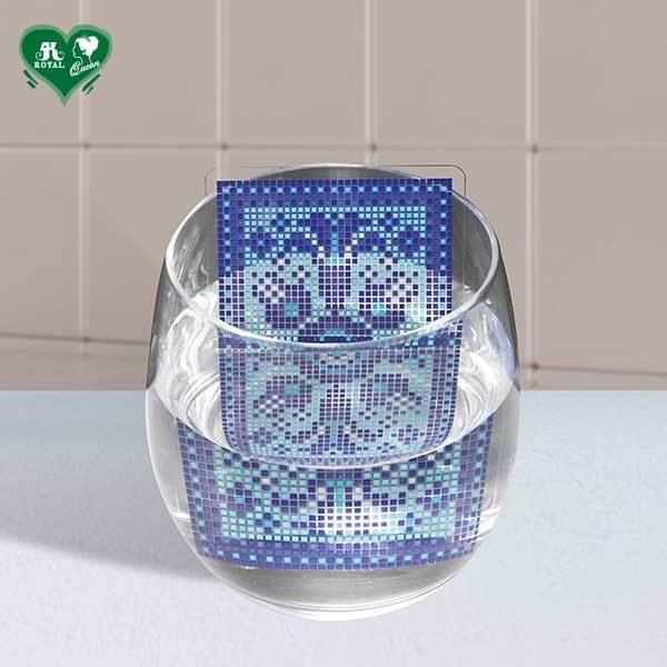 Blue Mosaic Pattern transparent Plastic Poker Playing Cards for Family Games