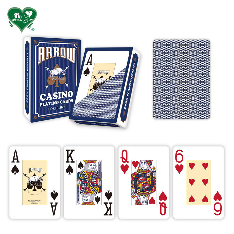 Arrow Plastic Casino Playing Cards Blue Card Back Poker