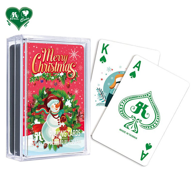 Christmas Full Color Printing Custom Design Accept Poker Gift Playing Cards