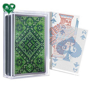 Green Diamond Mosaic transparent Plastic Poker Playing Cards