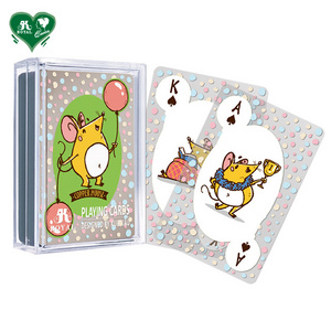 Cartoon Copper Rat Mouse Clear Transparent Plastic Playing Cards Poker Card