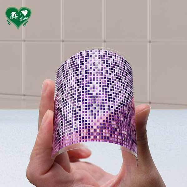 Custom Made Design Purple Diamond Mosaic transparent Plastic Poker Playing Cards