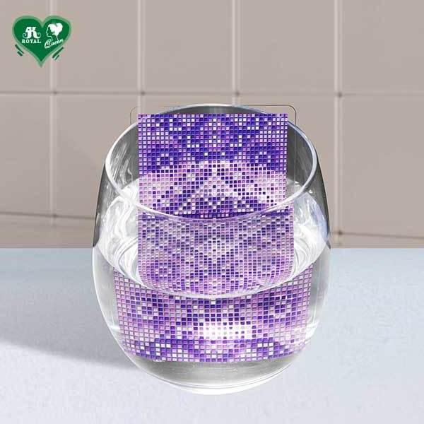 Custom Made Design Purple Diamond Mosaic transparent Plastic Poker Playing Cards