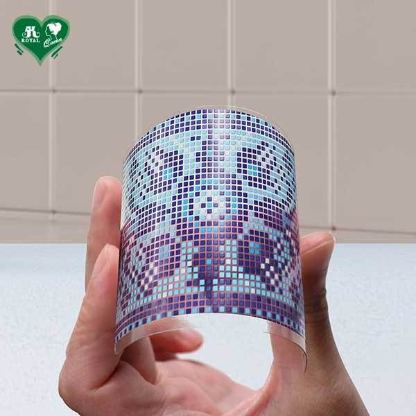 Blue Mosaic Pattern transparent Plastic Poker Playing Cards for Family Games