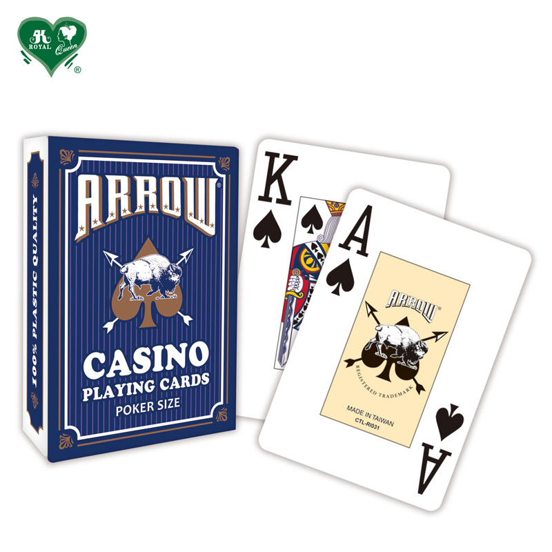 Arrow Plastic Casino Playing Cards Blue Card Back Poker