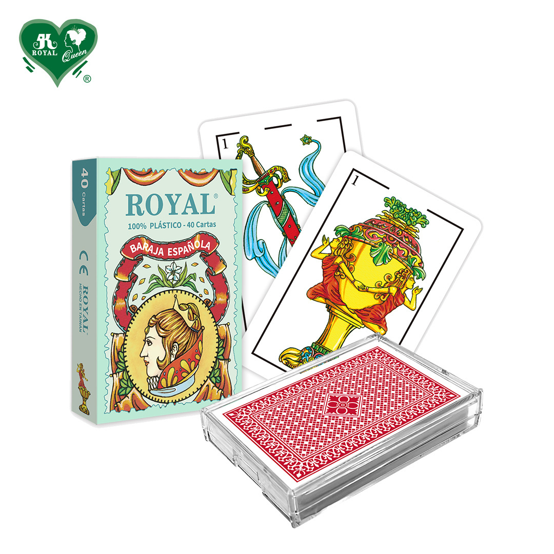 Popular Card Game Plastic Spanish Playing Cards 40 pcs Cards