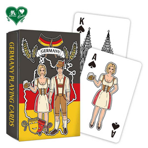 Custom Germany Souvenir Paper Playing Cards Poker With Box