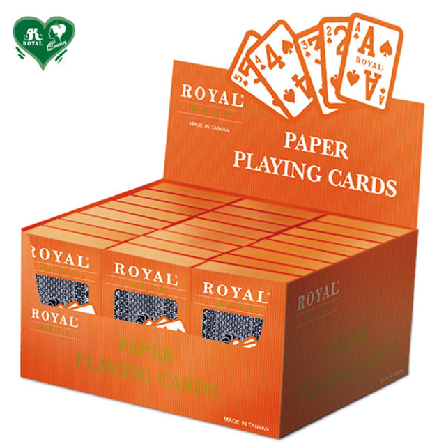 ROYAL high quality Black Core Paper Poker Playing Cards with Jumbo Index for low vision