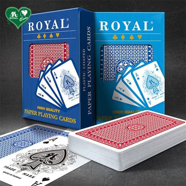 ROYAL high quality Black Core Paper Poker Playing Cards with Jumbo Index for low vision