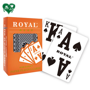 ROYAL high quality Black Core Paper Poker Playing Cards with Jumbo Index for low vision