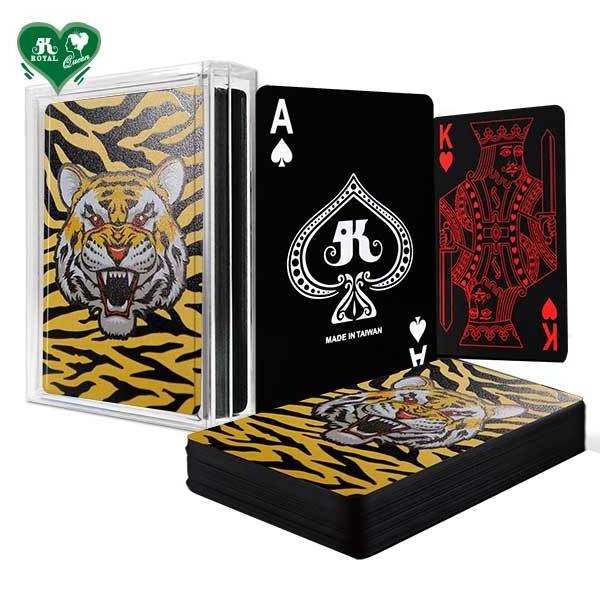 Black background Color Printing Series Playing Card American Tiger Poker