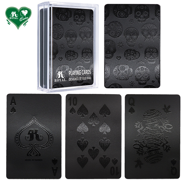 Black Design Halloween Plastic Playing Cards Poker Card