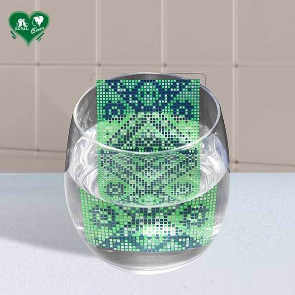 Green Diamond Mosaic transparent Plastic Poker Playing Cards