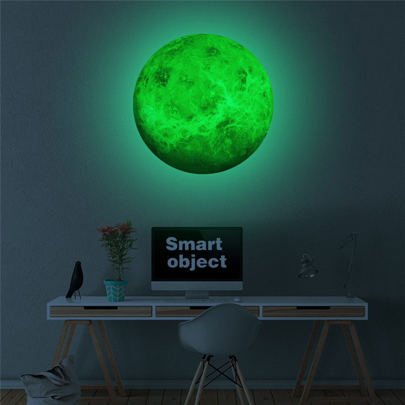 Luminous Eight Planets Solar System Stars Wall Sticker Glowing In The Dark Wall Mural Home Decor Living Room Bedroom Wallpaper