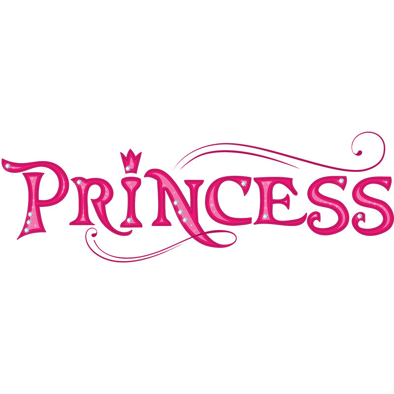 Pink Princess English Letters Wallpaper Creative Kid's Bedroom Stickers Removable Girl's Living Room Wall Decals