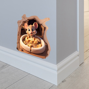 Cute Mouse Wall Sticker Decorative And Self-adhesive Wallpaper