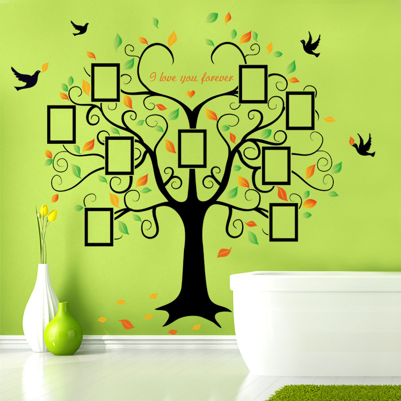 Love Frame Tree Wall Sticker Creative and fashionable photo frame trees Decals Living Room Decorative Wallpaper